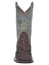 Men's Corral Pirarucu Turquoise Square-Toe Boot B5023