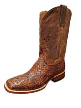 Men�s Stetson Handtooled Square Toe Boot 8861-4135