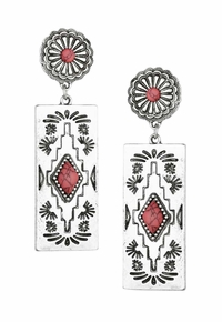 Montana Silvermiths Bar B Pink Earrings AER6356