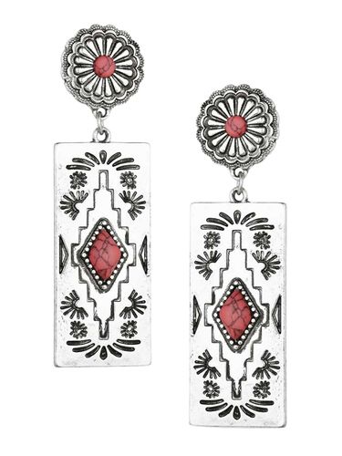 Montana Silvermiths Bar B Pink Earrings AER6356