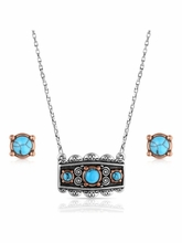 Montana Silversmiths Turquoise Peaks Jewelry Set JS6487