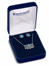 Montana Silversmiths Turquoise Peaks Jewelry Set JS6487
