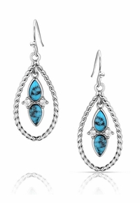 Montana Silversmiths Moonlit Ocean Turquoise Earrings ER5956