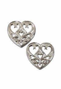 Montana Silversmiths Sterling Pierced Hearts Earrings 61052 ZDS
