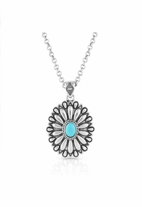 Montana Silversmiths Sunflower Concho Turquoise Necklace NC5378