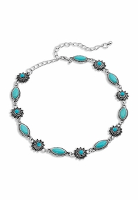 Montana Silversmiths Turquoise Filigree Choker Necklace ANC4112