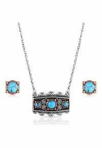 Montana Silversmiths Turquoise Peaks Jewelry Set JS6487