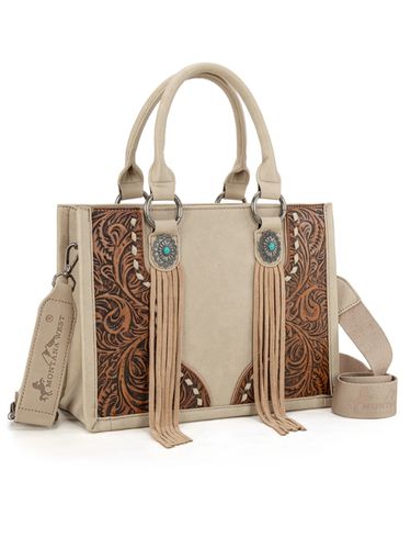 Montana West Tooled Concho Tote Crossbody MW1339