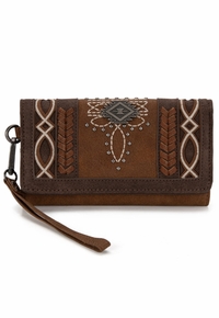 Montana West Cut-Out Embroidered Wallet MW1325