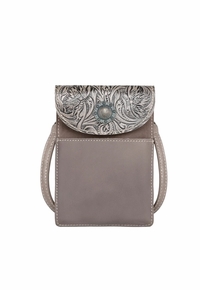 Montana West Floral Tooled Genuine Leather Belt Crossbody RLP-2003 ZDS