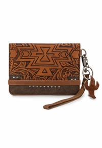 Montana West Tooled Aztec Collection Wrap Wallet MW1354-W2004