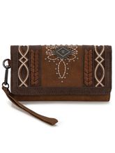 Montana West Cut-Out Embroidered Wallet MW1325
