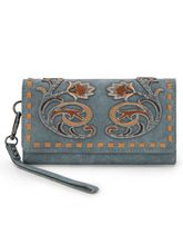 Montana West Embroidered Collection Scroll Wallet MW1348