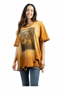 Montana West Womens Delila INDIAN QUEEN Graphic Tee DL-T073AM