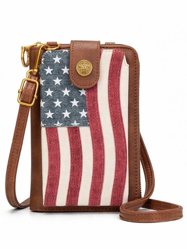 Montana West American Flag Crossbody Phone Wallet MW1385-183