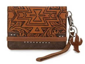 Montana West Tooled Aztec Collection Wrap Wallet MW1354-W2004