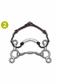 Myler 2-ring Combination Bit with Comfort Snaffle Low Port Mouthpiece 89-33045