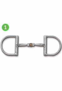 Myler Dee without Hooks Comfort Snaffle with Copper Roller MB 03 89-21035