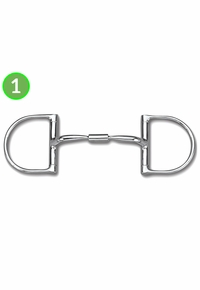 Myler Dee without Hooks with Stainless Steel Comfort Snaffle Wide Barrel Bit 89-21025