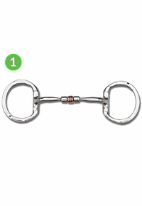 Myler Eggbutt with Hooks Comfort Snaffle with Copper Roller MB 03 89-30035
