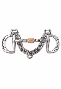 Myler Stainless Steel 3-Piece Snaffle with Copper Roller Uxeter Kimberwick 88-25055