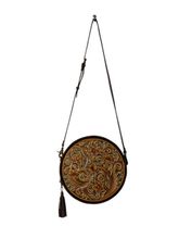 Myra Magnolia Morn Hand-Tooled Round Bag S-7510