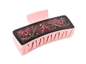 Myra High Vista Hair Comb Clip in Pink and Brown S-12066