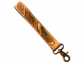 Myra Wildvine Pony Western Handtooled Key Fob S-1437