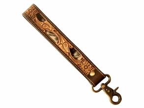 Myra Wildvine Pony Western Handtooled Key Fob S-1437