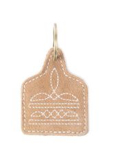 Myra Saddle Mark Embroidered Leather Key Fob S-13673