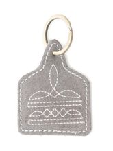 Myra Saddle Mark Embroidered Leather Key Fob S-13673