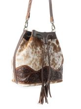 Myra Rustlerinins Charm Handtooled Bucket Bag S-12142