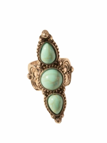Myra Wildfire Turquoise Adjustable Ring S-14762