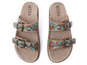 Myra Meadow Sky Leather Sandals S-14069