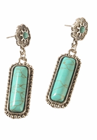 Myra Sundown Relic Turquoise Stone Earrings S-13443