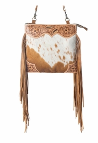 Myra Tumbleweed Trail Fringed Handtooled Bag S-14561