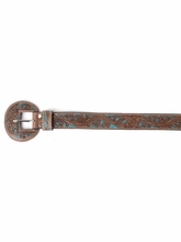 Myra Bag Western Wreath Leather Belt Bronco Sky S-13360