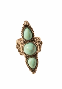 Myra Wildfire Turquoise Adjustable Ring S-14762