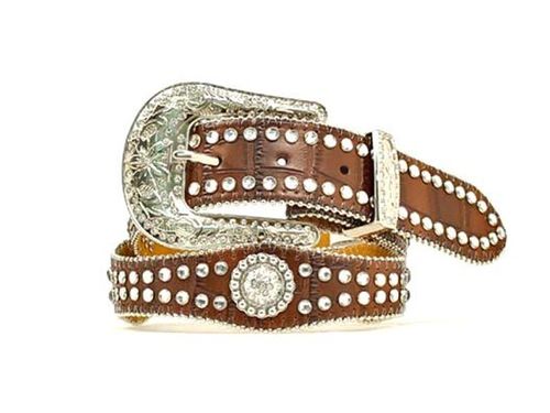 Nocona Girls Scalloped Rhinestone Belt N4426002