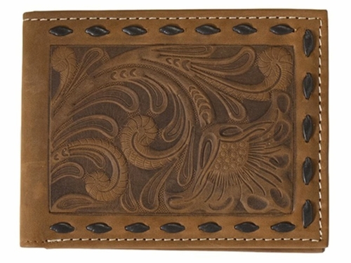 Nocona Mens Floral Embossed Bi-Fold Wallet N5415502