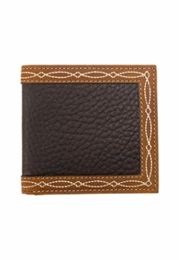 Nocona Mens Large Bifold Boot Stitched Brown Wallet N500049902