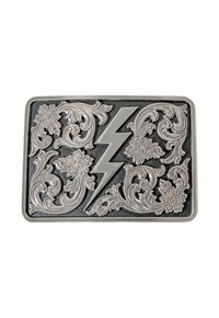 Nocona Rectangle Lightning Bolt ACC Buckle 37950