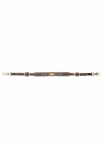 Rafter T Turquoise Stone Basket Stamp Wither Strap AC243