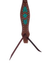 Reinsman Turquoise and Rawhide Browband Headstall 8366Q