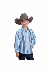 Roper Boys Long Sleeve Vertical Stripe Shirt 0068-0322