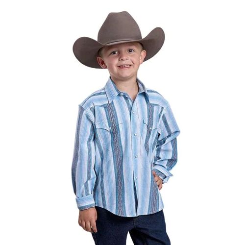 Roper Boys Long Sleeve Vertical Stripe Shirt 0068-0322