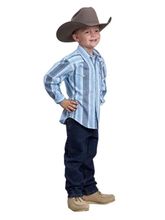 Roper Boys Long Sleeve Vertical Stripe Shirt 0068-0322