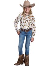 Roper Girls Barrel Racers Long Sleeve Shirt 0590-2058