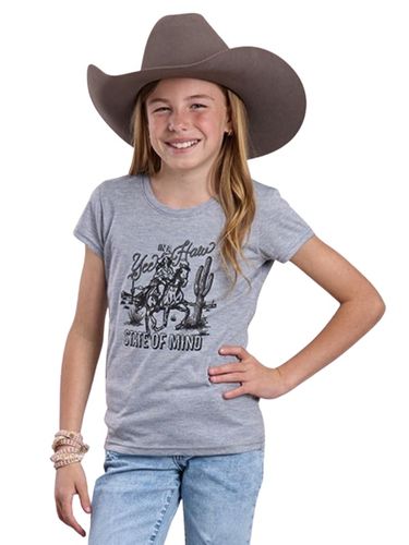 Roper Girls Heather Grey Jersey Knit Tee 0513-2089