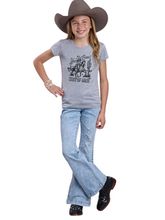Roper Girls Heather Grey Jersey Knit Tee 0513-2089